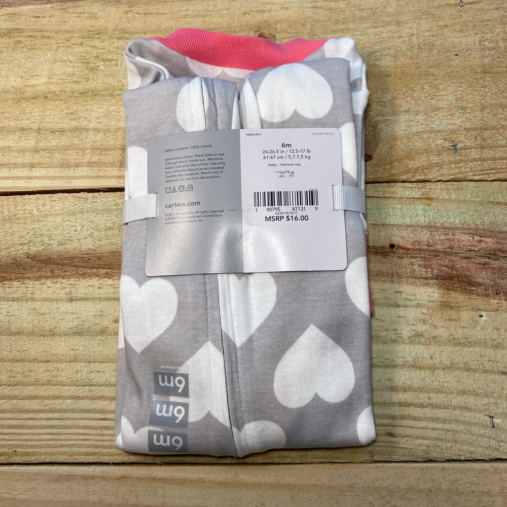 🧸2/$16-Carter’s Sleep and Play with Hearts 💕 - Picture 2 of 3